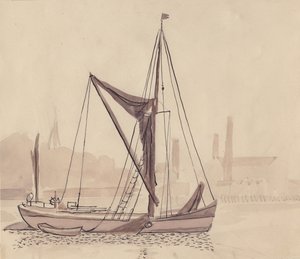 Thames mavnası, 1951. by Shirley Markham