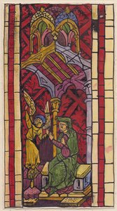 St Anne'ye Müjde, vitray pencere bölümü, 1951.