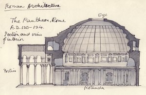 Pantheon, Roma, İtalya, 1951. by Shirley Markham