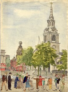 Trafalgar Meydanı, Londra, 1948. by Shirley Markham