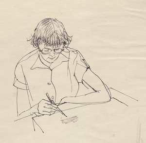 Kadın çizimi, c1950. by Shirley Markham
