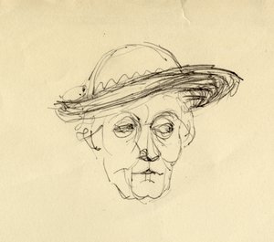 Şapkalı kadın, 1953. by Shirley Markham
