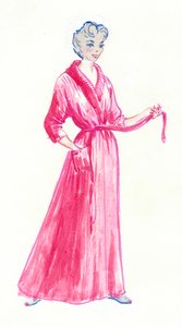 Pembe sabahlıklı kadın, c1950. by Shirley Markham