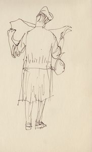 Gazete okuyan kadın, c1950. by Shirley Markham
