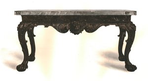 Scagliola tablalı lekeli ahşap masa, 1906