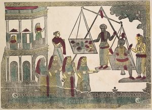 Kıymetli Nesnelere Karşı Ağırlıklı Krishna, 1800