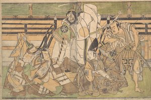 Tanımlanamayan Rollerde Dört Oyuncu, 18. Yüzyılın Sonları. by Shunsho