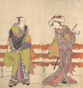 Ichikawa Danjuro Beşinci, Sağ Elinde Sepet-Şapka Tutan bir Komuso olarak, ca. 1775.