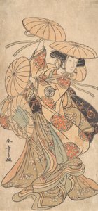 Kabuki Oyuncusu Nakamura Tomijuro I, Kadın Dans Rolünde, ca. 1777. by Shunsho