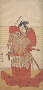 Aktör Ichikawa Danjuro V Elinde Çizilmiş Bir Kılıçla Shibaroku Hareketi Yapıyor..., ca. 1781. by Shunsho