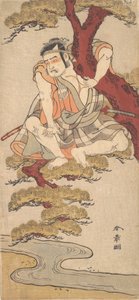 Aktör Otani Hiroemon III Bir Çam Ağacının Dallarından İzlemek..., yak. 1775. by Shunsho