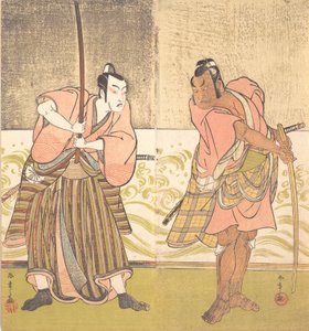 Aktör Sakata Hangoro II ve Aktör Matsumoto Koshiro IV, 18. yüzyılın sonları. by Shunsho