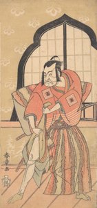 Üçüncü Ichikawa Danzo, Kamishimo Töreninde Giyinmiş Bir Samuray Olarak, 1769 veya 1770. by Shunsho