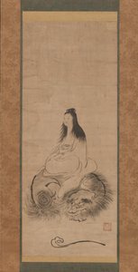 Bir Aslan üzerinde Monju, 15. yüzyılın sonlarında. by Shusei