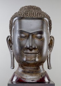 Buddha Head, Ayutthaya kültürü, U Thong stili (bronz)