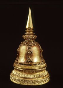 Stupa (altın) şeklindeki kutsal emanet by Siamese School