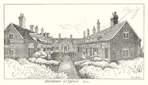 Lyford, Berks'teki imarethaneler (gravür) by Sidney Heath