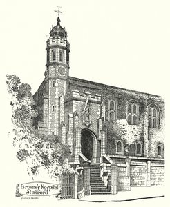 Browne Hastanesi, Stamford (gravür) by Sidney Heath