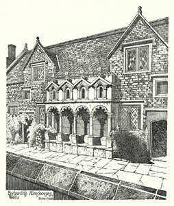 Bubwith'in Sadaka Evleri, Wells (gravür) by Sidney Heath