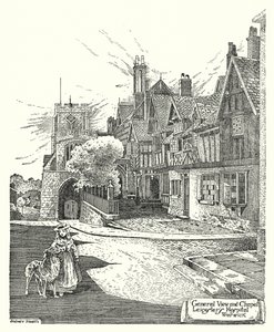 Genel Görünüm ve Şapel, Leicester Hastanesi, Warwick (gravür) by Sidney Heath