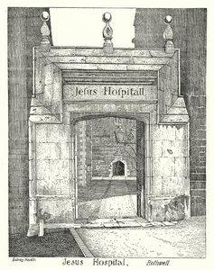 İsa Hastanesi, Rothwell (gravür) by Sidney Heath