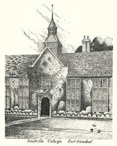 Sackville Koleji, Doğu Grinstead (gravür) by Sidney Heath