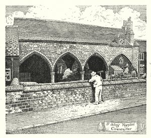 St John Hastanesi, Cirencester (gravür) by Sidney Heath