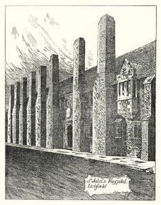 St John Hastanesi, Lichfield (gravür) by Sidney Heath