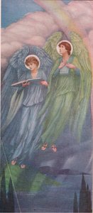 Kaydeden melekler, daha soluk ve daha sönük, siyah çizgiler titremeye başlar by Sidney Meteyard