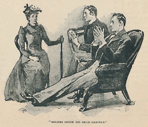 Holmes Ciddi Bir Şekilde Başını Salladı, 1892 by Sidney Paget