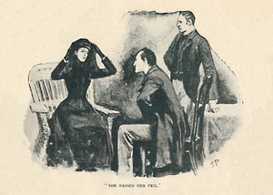 Peçesini Kaldırdı, 1892 by Sidney Paget