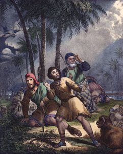Mesih, Yahudi Çobanlara duyuruldu (renkli taş) by Siegfried Detler Bendixen