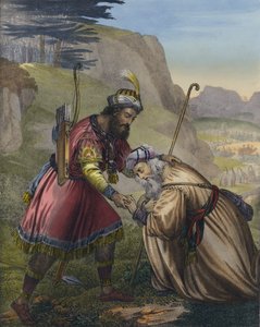 Jacobs, kardeşi Esav ile uzlaşma by Siegfried Detler Bendixen