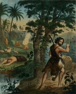 Edward Gover tarafından basılan bir İncil'den Habil'in Cinayeti by Siegfried Detler Bendixen