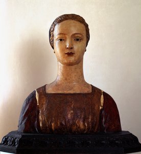 Genç bayan (Polikrom ahşap heykel by Sienese School