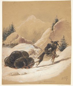 kızak olan adam by Sigmund Ferdinand Ritter von Perger