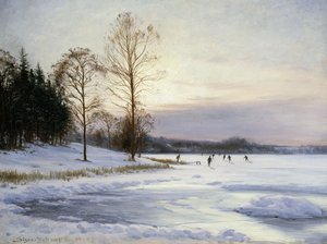 Donmuş Gölde Patenciler by Sigvard Hansen