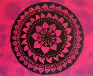 pembe ve mor mandala by Sil A