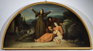 Lunette of Famine, Silvestro Lega (1826-1895), Canton Hitabet, Modigliana, Emilia Romagna by Silvestro Lega