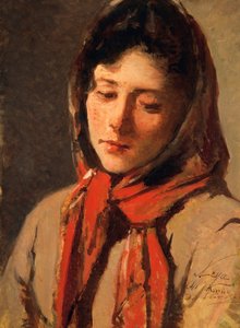 Köylü kız (Kötü kadın), Silvestro Lega (1826-1895) by Silvestro Lega