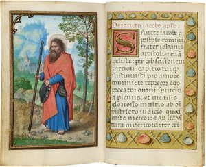 Minyatür bir Saatler Kitabından bir folyo, Roma kullanımı, Bruges, 1530-35 by Simon Bening