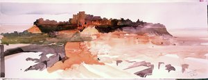 Çöl Kalesi, Jaiselmer, 2007 (kağıt üzerine suluboya) by Simon Fletcher