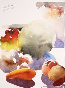 Meyve, Aschau, 2000 (suluboya) by Simon Fletcher