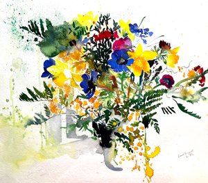 Grand Bouquet, 2005 (suluboya) by Simon Fletcher