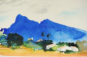 Pollença Tepeleri, 2016 (suluboya)