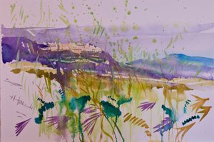 Montalcino (kağıt üzerine suluboya) by Simon Fletcher