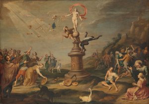 Hediyelerini Veren Tanrıça Fortuna by Simon Flocquet (attributed to)