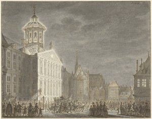 William V ve Prusyalı Wilhelmina için Belediye Binası'nın Aydınlatması, 1768