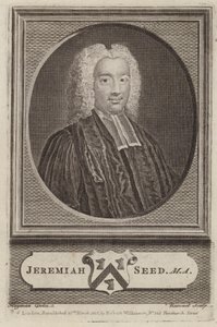 Jeremiah Seed, İngiliz din adamı ve akademik (gravür) by Simon Francois (after) Ravenet