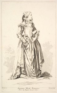 Eski Moda Françoise, çeşitli yabancı figürlerin koleksiyonundan icat edildi..., 18. yüzyıl. by Simon Francois Ravenet